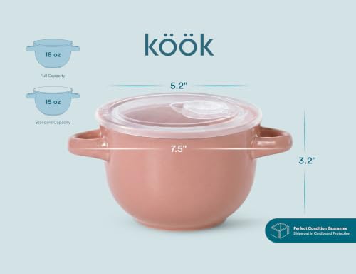 French Onion Soup Crocks with Lids & Handles (Blush)
