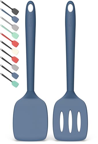 2 Pack Silicone Spatula Set (PureDarkBlue)