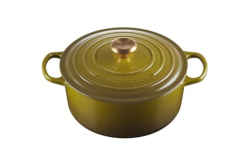 Enameled Cast Iron Round Dutch Oven (Olive / 5.5 Qt)