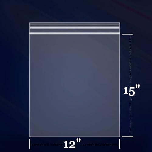 1000 Count 12" x 15" Large Zip Bags