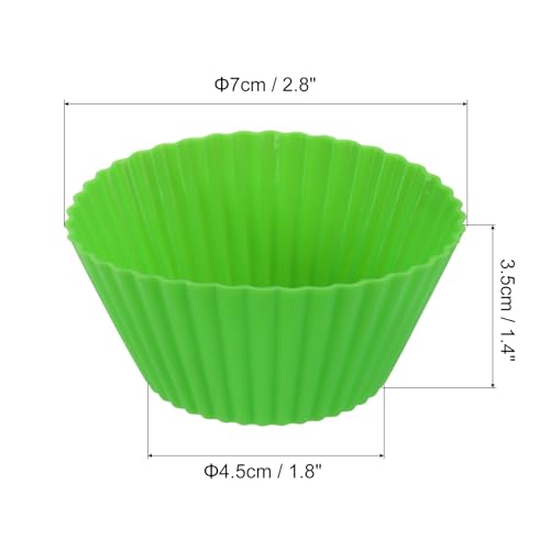 18Pcs Silicone Cupcake Liners (Grass Green / 2.8")