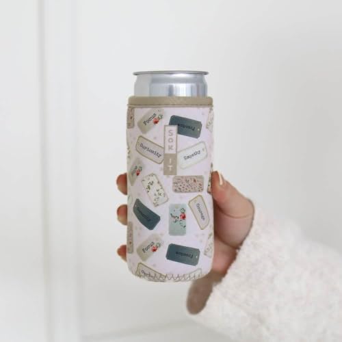 CanSok Sleeve for Beer & Soda Insulated Neoprene Cover (Daily Intentions / 12oz Can Sleeve)