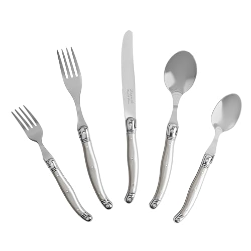 Laguiole 20 Piece Stainless Steel Flatware Set (Pewter)