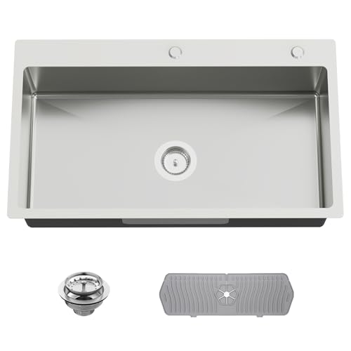 33x19 Inch Drop In Kitchen Sink (33x19 Stainless)