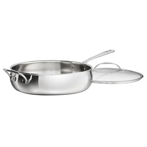 PureClad™ Triple Ply Stainless Steel 5.5 Qt. Saute Pan w (5.5 Quart Saute Pan)