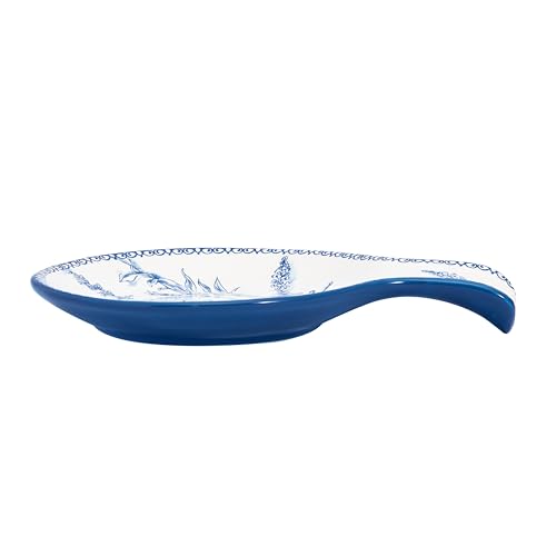 Blue Garden Toile De Jouy Spoon Rest for Stove Top (Blue Garden Toile De Jouy)