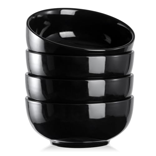 22 OZ Ceramic Soup Bowls & Cereal Bowls (22 OZ / Black)