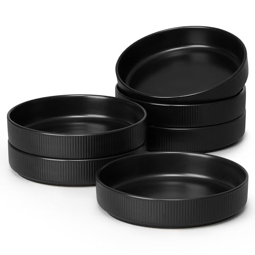 Pasta Bowls Set of 6 (Matte Black)