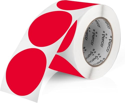 Red Round Circle Dot Sticker 3 (Red / 3 Inch)