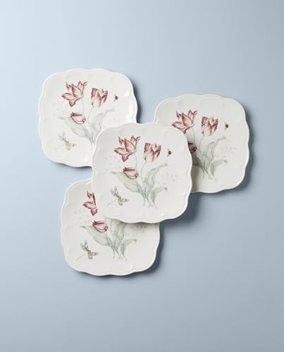 894308 Butterfly Meadow Square 4 (Butterfly Meadow Square 4-Piece Accent Plates)