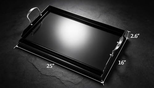 25 x 16 Inch NanoCeramic Cast Iron Griddle for Gas Grills (25" x 16" x 2.6")