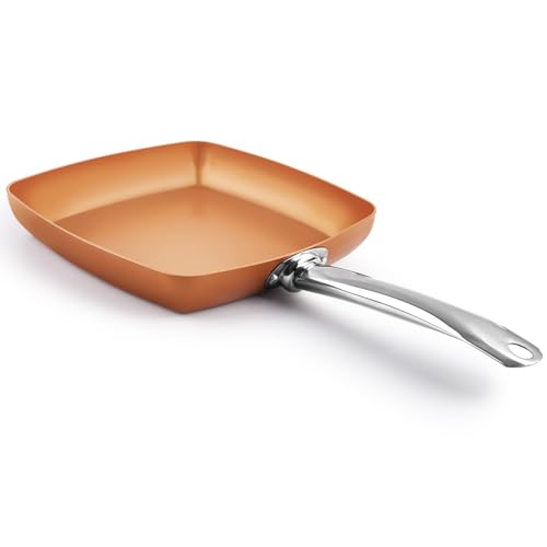 Non Stick Copper Square Frying Pan (9.5 Inch)