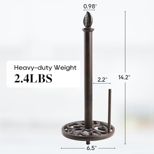 Cast Iron Paper Towel Holder (Leaf Brown)