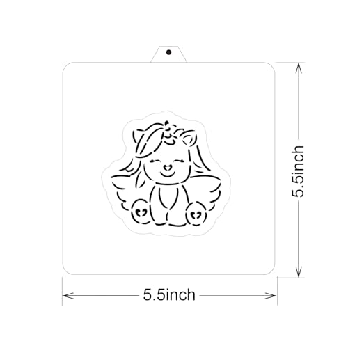 Cookie Cutter and Stencil Bundle Royal Icing Cookies Stencils Paint Your Own Biscuit Bakery Starter Kits Royal Icing Fondant Cutters Birthday Wedding Holiday Cookies Painting Coloring Pages Comb (Unicorn PYO)