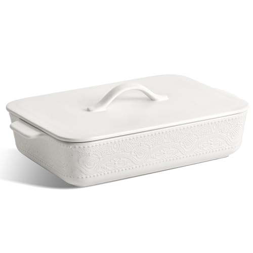 Casserole Dish with Lid (White)