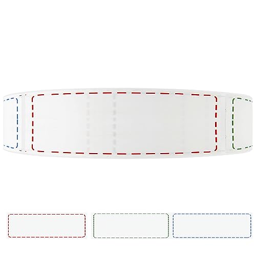 1000 Removable Freezer Labels (1000pcs 1" x 3" / Multicolored, Red Green Blue in Turn)