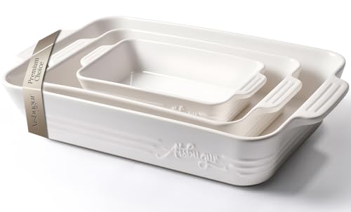 Ceramic Baking Dish Set (White)