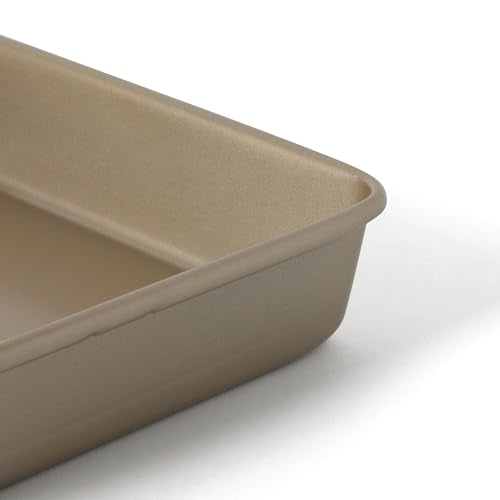 Gallen 9 Inch Square Nonstick Carbon Steel Cake Pan (Champagne / 9" Cake Pan)