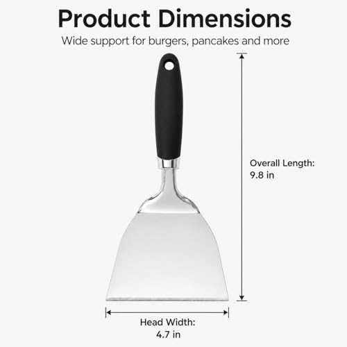 9.8 Inch Wide Turner Spatula (Black-Wide Turner)