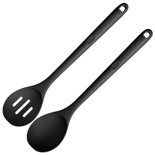 Silicone Spoons Set of 2 (Black)