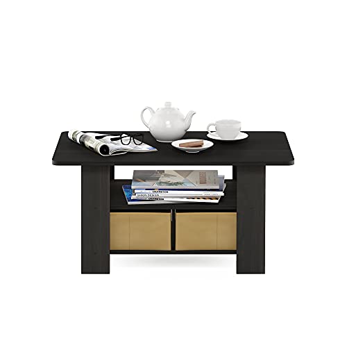 ANDREY Coffee Table (Espresso/Brown / 2 Bin)