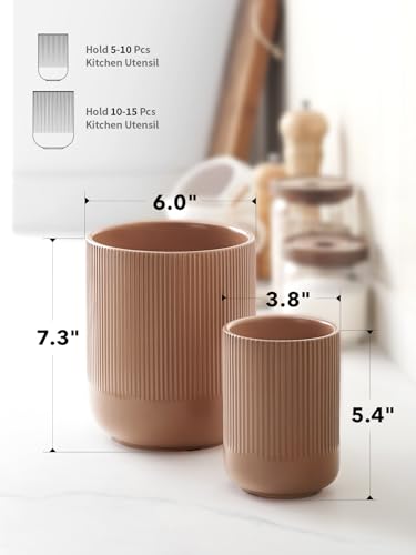 Utensil Holder for Kitchen Counter (Dusty Coral)