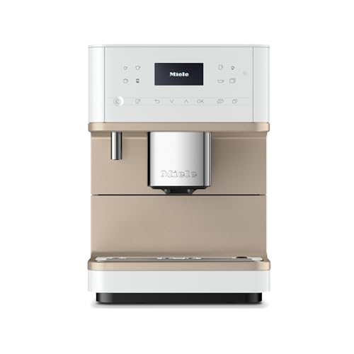CM 6360 MilkPerfection Fully Automatic Coffee & Espresso Machine (Lotus White & Clean Steel Metallic)