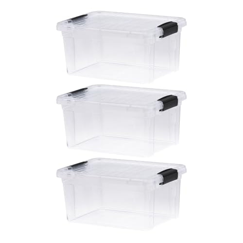 6.6 Quart Clear Plastic Storage Boxes with Lids (6.6 Quart)