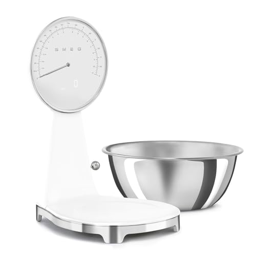 Retro Style Analog & Digital Kitchen Scale (White)