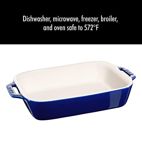 2 Pc Rectangular Ceramic Baking Dish Set