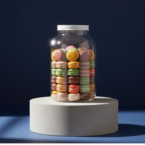 1 Gallon Glass Jar with Lid (White Lid / 1 Gallon)
