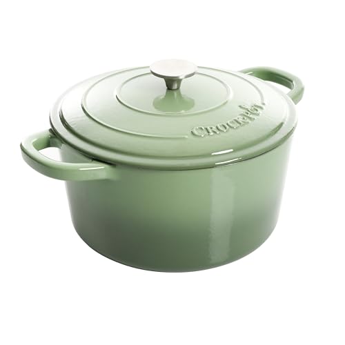 Artisan Round Enameled Cast Iron Dutch Oven (Pistachio Green / 7-Quart)