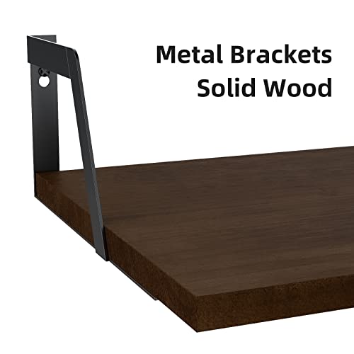 Dark Walnut Deep Floating Shelves (Dark Walnut)