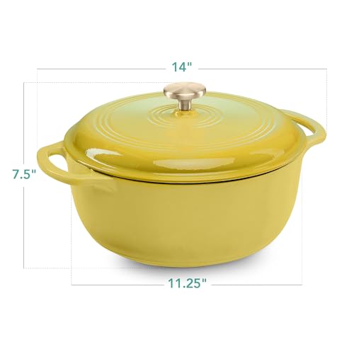 6 Quart Enamel Cast (Lemon Meringue / 6qt Round)