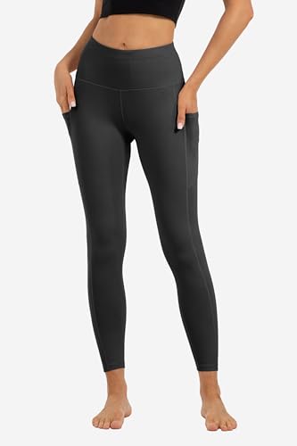 Butt Lifting High Waist Leggings for Women Buttery Soft Yoga Pants with Pockets Moisture (Medium / Black)