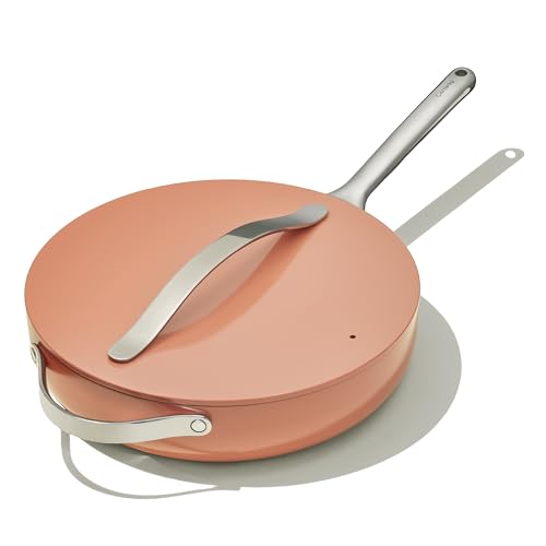 Non Stick Ceramic Sauté Pan with Lid (Perracotta)