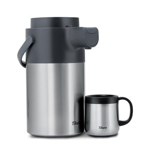 Airpot Coffee Dispenser with Pump (102 Ounces / Silver)