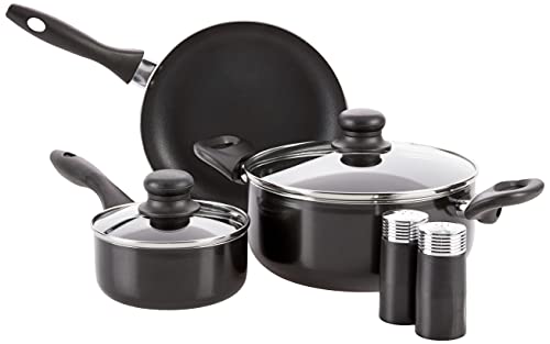 Back to Basics Nonstick Aluminum Cookware Set (59-Piece / Black (59pc))