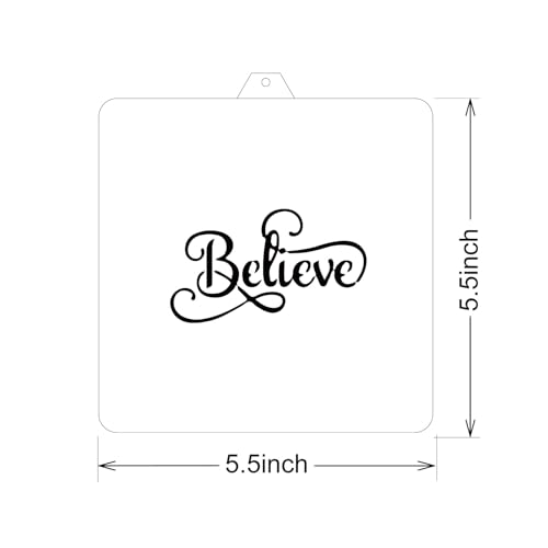 Cookie Cutter and Stencil Bundle Royal Icing Cookies Stencils Paint Your Own Biscuit Bakery Starter Kits Royal Icing Fondant Cutters Birthday Wedding Holiday Cookies Painting Coloring Pages Comb (Believe)