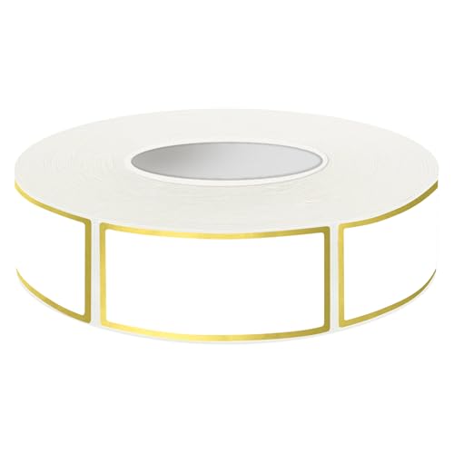 300 Golden Border Removable Freezer Labels Water Oil Resistant with Perforation Line for Food Containers Jars Pantry Organization (Gold-300 / 1” x 2”)