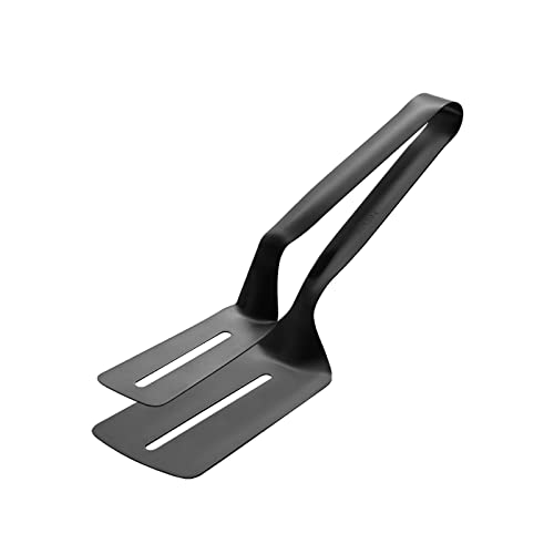 Kitchen Tongs Steak Clamp Bread Tongs 10 inch Double Spatula Tongs Clip Pizza Clamp Stainless Slotted Multi