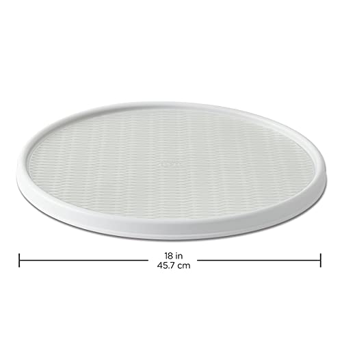 Basics Non Skid Lazy Susan for Under Sink and Cabinet Storage (Crystalline / 18 Inch)