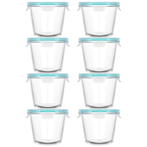 10Pack 22oz and 5pack Glass Storage Containers with Snap Airtight Lids (24oz)