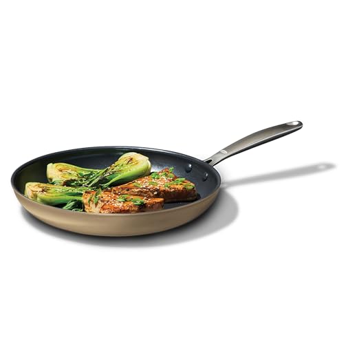Enhanced 12” Nonstick Frying Pan Skillet (12" Frying Pan Skillet / Biscuit Brown)