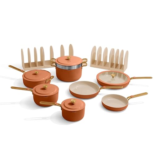 Essentials Complete Cookware Set (Terracotta / 17 piece)
