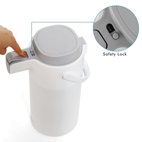 Airpot Coffee Dispenser with Pump (135 Ounces / White)