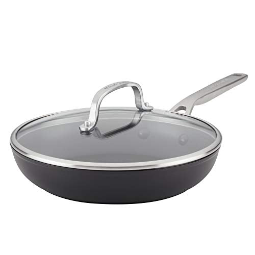 Hard Anodized Induction Frying Pan with Lid (Skillet with Lid (10"))