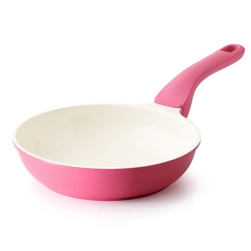 Nonstick Ceramic Frying Pan (8 Inch / Raspberry Red)
