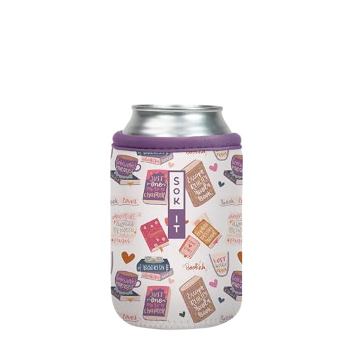 CanSok Sleeve for Beer & Soda Insulated Neoprene Cover (Just One More Chapter / 12oz Can Sleeve)