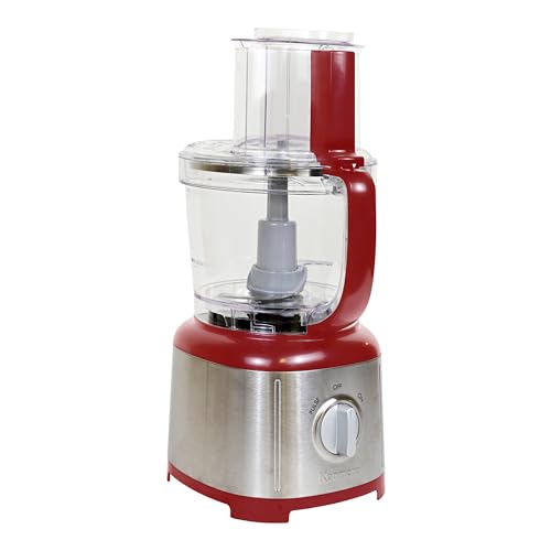 Kenmore 11 Cup Food Processor and Vegetable Chopper with Reversible Slicing (Red)